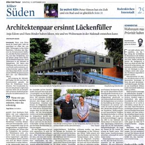 KÖLNER STADT-ANZEIGER VOM 10. SEPTEMBER 2019